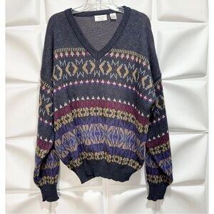 Vintage The Men's Store at Sears Sz XL Acrylic Wool Sweater Coogi Style Cosby